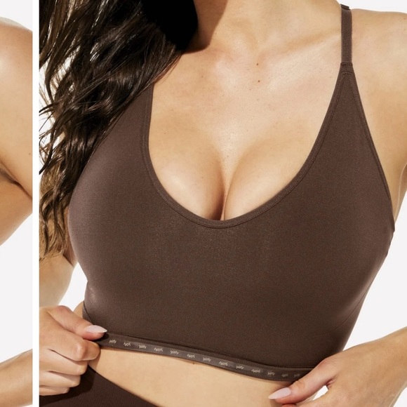 Fabletics/yitty bralette, Nearly Naked shaping plunge Bra,BOSSE D up Brown, M//L - Picture 2 of 5